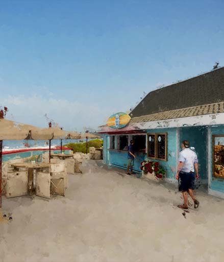 Young Shack's Beach painting